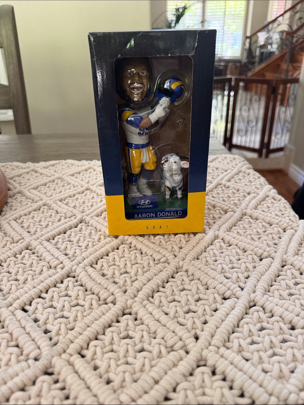 Aaron Donald Collectible Bobblehead - Blue & Yellow special edition